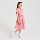 Платье для девочки MINAKU: Cotton Collection, сиреневое, рост 134 см - Фото 2