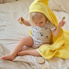 Полотенце уголок махровое Крошка Я 85х85 см, цвет светло-жёлтый, 100% хлопок, 320 г/м 7730237 - фото 14032814