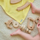 Полотенце уголок махровое Крошка Я 85х85 см, цвет светло-жёлтый, 100% хлопок, 320 г/м 7730237 - фото 14032815