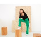 Лонгслив с вырезом женский MIST, размер 48-50, чёрный 7755206