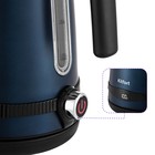 Чайник электрический Kitfort KT-6121-3, металл, 1.7 л, 2200 Вт, регулировка t°, синий - фото 51358531