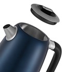 Чайник электрический Kitfort KT-6121-3, металл, 1.7 л, 2200 Вт, регулировка t°, синий - фото 51358534