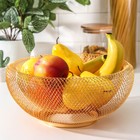 Ваза для фруктов «Сплетение», 30×30×13, цвет золотой - фото 4349756
