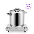 Плитка электрическая Kitfort КТ-151, 1500 Вт, 1 конфорка, серебристая 7810942 - фото 16462822