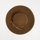 Шляпа женская MINAKU Leopard с лентой, коричневая, размер 56-58 - Фото 4