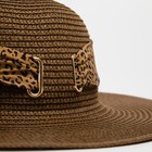 Шляпа женская MINAKU "Leopard" цвет коричневый, р-р 56-58 - Фото 5