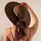 Шляпа женская MINAKU Leopard с лентой, коричневая, размер 56-58 - Фото 3