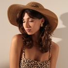 Шляпа женская MINAKU "Leopard" цвет бежевый, р-р 56-58 - Фото 4