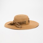Шляпа женская MINAKU "Leopard" цвет бежевый, р-р 56-58 - Фото 4