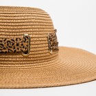 Шляпа женская MINAKU "Leopard" цвет бежевый, р-р 56-58 - Фото 6