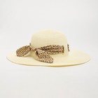Шляпа женская MINAKU "Leopard" цвет молочный, размер 56-58 - Фото 4
