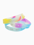 Браслеты силиконовые светящиеся «Настроение», набор 3 шт., миксы, 6 см - Фото 3