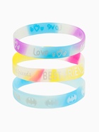 Браслеты силиконовые светящиеся «Настроение», набор 3 шт., миксы, 6 см - Фото 1