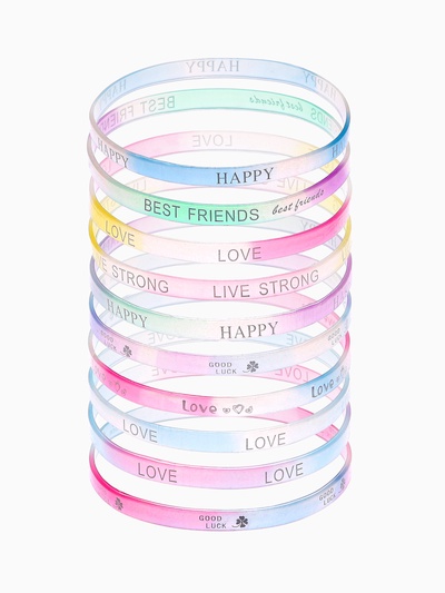 Силиконовый браслет «Светящийся» вспышка, набор 10 шт., цвет МИКС, 5.7 см