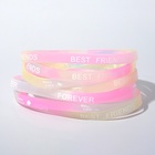 Силиконовый браслет «Светящийся» вспышка, набор 10 шт, цвет МИКС, 5,7см - Фото 2