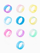 Силиконовое кольцо «Светоотражающее» любовь, набор 10 шт., цвет МИКС - Фото 3