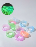 Силиконовое кольцо «Светоотражающее» любовь, набор 10 шт., цвет МИКС - Фото 4