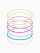 Силиконовый браслет «Светящийся» тонкая линия, набор 10 шт., цвет МИКС, 5.5 см - Фото 3