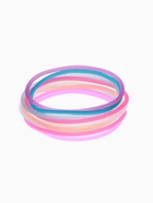 Силиконовый браслет «Светящийся» тонкая линия, набор 10 шт., цвет МИКС, 5.5 см - фото 68100484