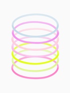 Силиконовый браслет «Светящийся» тонкая линия, набор 10 шт., цвет МИКС, 5.5 см - Фото 1