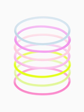 Силиконовый браслет "Светоотражающий" тонкая линия, набор 10 шт, цвет МИКС