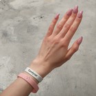 Силиконовый браслет "Мишка", набор 2 шт, цвет бело-розовый, 6см - Фото 2
