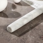 Скалка из мрамора Magistro, 25×2.2×2.2 см, белая - Фото 2