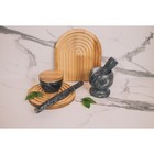 Скалка из мрамора Magistro, 25×2.2 см, чёрная - Фото 5