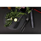 Скалка из мрамора Magistro, 25×2.2 см, чёрная - Фото 6