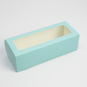Кондитерская упаковка, коробка для кекса с окном, «Тиффани», 26 х 10 х 8 см