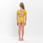 Купальник для девочки слитный MINAKU «Вишенки», жёлтый, рост 122-128 см - Фото 5