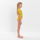 Купальник для девочки слитный MINAKU «Вишенки», жёлтый, рост 128-134 см - Фото 4