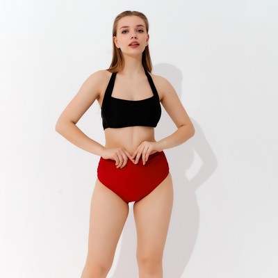 Плавки купальные слипы завышенные женские MINAKU, размер 52, цвет бордо