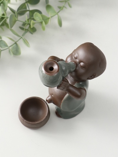 Подставка для благовоний TAKE IT EASY «Мальчик пьет», стелющийся дым, 13×8×9 см