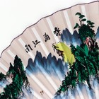 Веер бамбук, текстиль h=90 см "Река и горы" белый - Фото 2