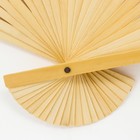 Веер бамбук, текстиль h=90 см "Сакура и пионы" жёлтый - Фото 5
