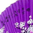 Веер бамбук, текстиль h=120 см "Сакура" фиолетовый - фото 9838198