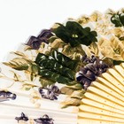 Веер бамбук, текстиль h=21 см "Цветы" с чехлом, бежевый - Фото 4
