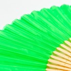 Веер бамбук, текстиль h=21 см "Моноцвет" в коробке, зелёный - Фото 4