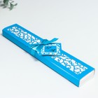 Веер бамбук, текстиль h=21 см "Моноцвет" в коробке, голубой - Фото 9