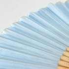 Веер бамбук, текстиль h=21 см "Моноцвет" в коробке, нежно голубой - Фото 4
