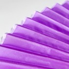Веер бамбук, текстиль h=21 см "Моноцвет" в коробке, фиолетовый - фото 7397523