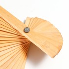 Веер бамбук, текстиль h=50 см "Сакура с птицами" красный - Фото 4