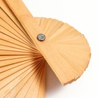 Веер бамбук, текстиль h=50 см "Веточка сакуры" бежевый - Фото 4