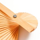 Веер большой складной «Сакура», настенный декор, жёлтый, бамбук, текстиль, h=50 см - Фото 4