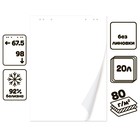 Блокнот для флипчарта Calligrata, 67.5×98 см, 20 листов, 80 г/м², белизна 92%, белый - Фото 2