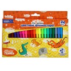 УЦЕНКА Фломастеры 24 цветов в картонной коробке CALLIGRATA вентилируемый колпачок - Фото 2