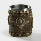 Кружка «Череп. Хэллоуин», 400 мл, нержавеющая сталь, бежевая - Фото 2