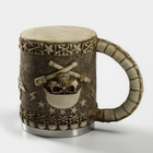 Кружка «Череп. Хэллоуин», 400 мл, нержавеющая сталь, бежевая - Фото 3