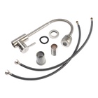 Смеситель для кухни ZEIN, гибкий излив, картридж керамика 40 мм, нержавеющая сталь, сатин - фото 806293722